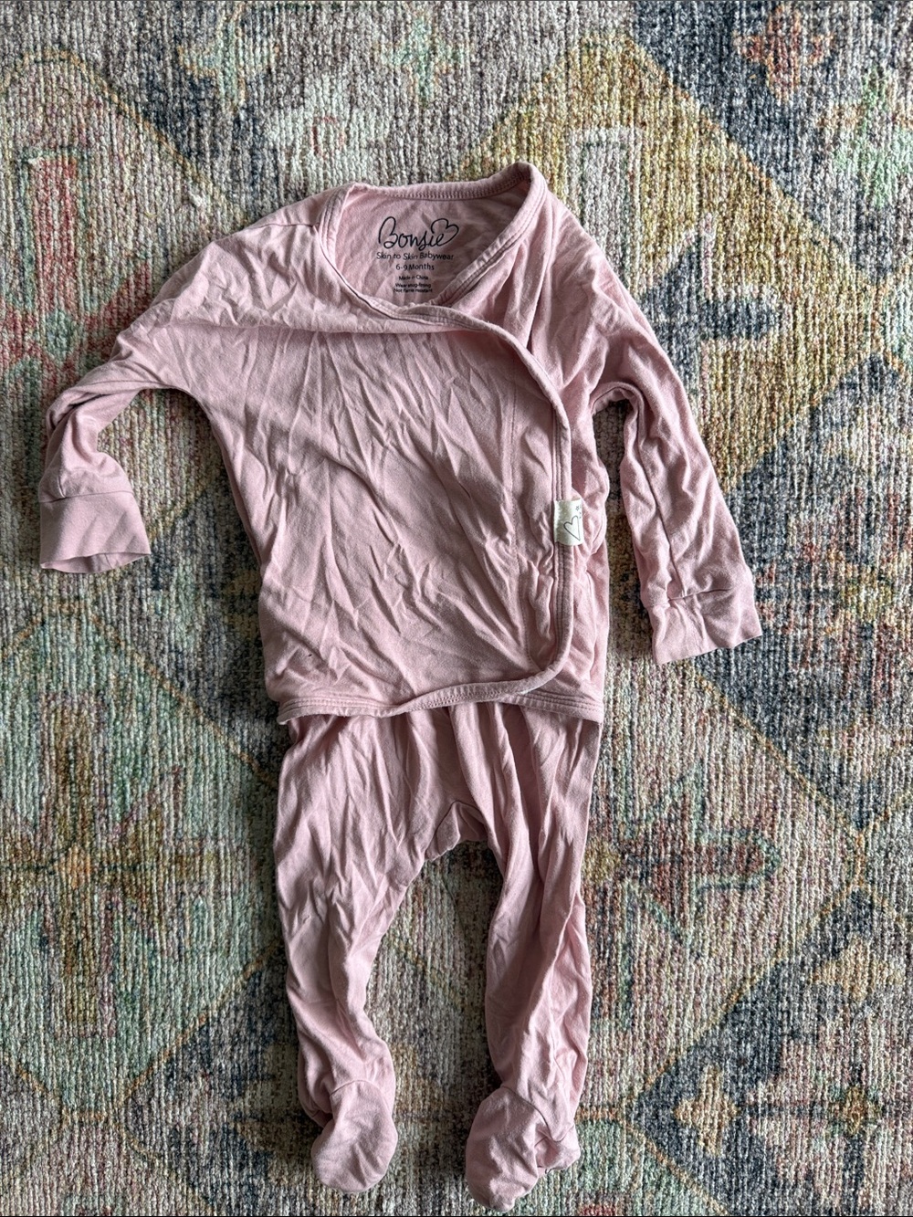 Bonnie Soft Pink Footed One-Piece for Babies